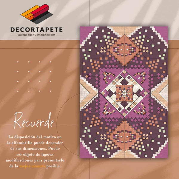 Fashionable vinyl rug Geometric rhombuses