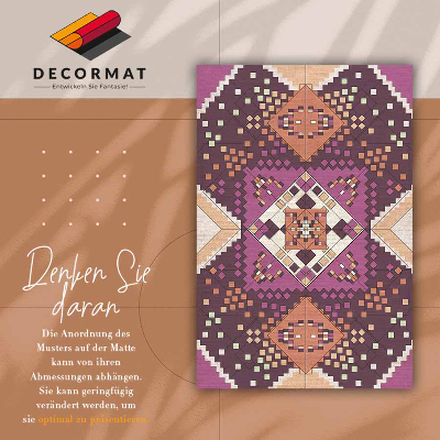 Fashionable vinyl rug Geometric rhombuses