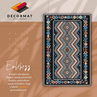 Fashionable vinyl rug Geometric rhombuses