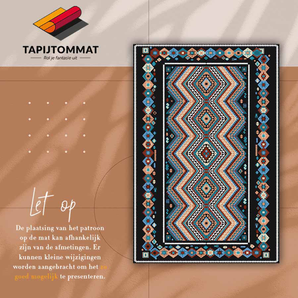 Fashionable vinyl rug Geometric rhombuses