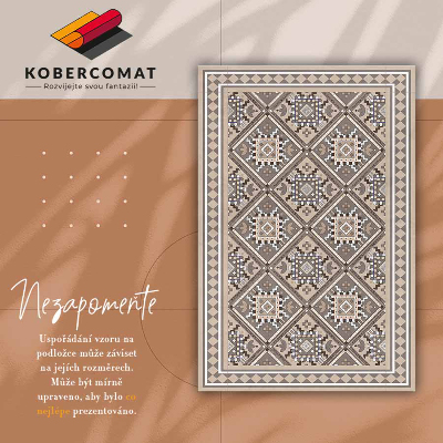 Indoor vinyl PVC carpet Arabic geometry