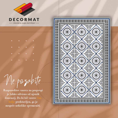 Fashionable vinyl rug Geometric rhombuses