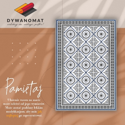 Fashionable vinyl rug Geometric rhombuses