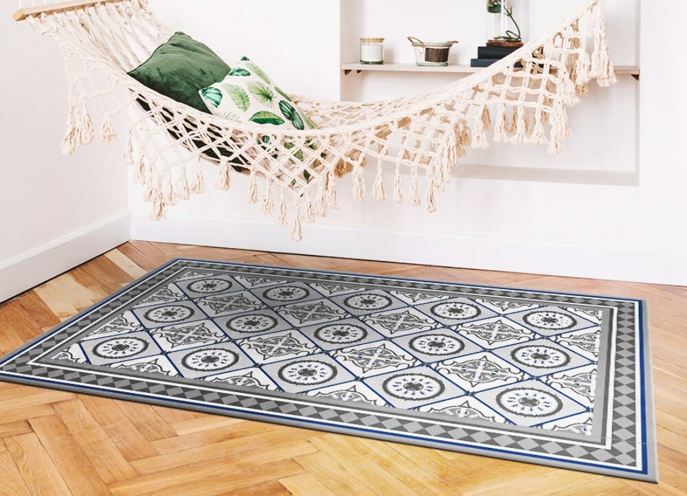 Vinyl floor rug Geometric braid - Decormat.co.uk