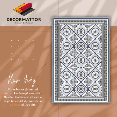 Fashionable vinyl rug Geometric rhombuses