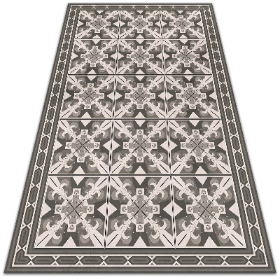 Fashionable vinyl rug Geometric rhombuses