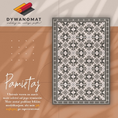 Fashionable vinyl rug Geometric rhombuses