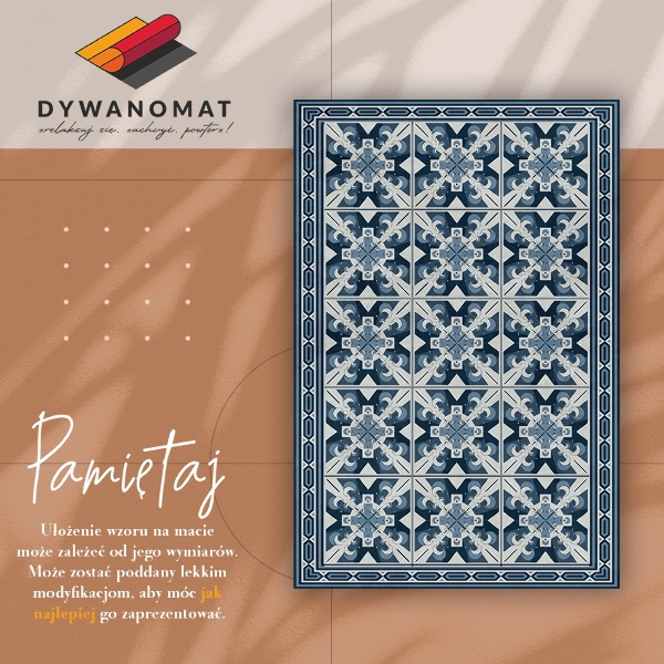 Fashionable vinyl rug Geometric rhombuses