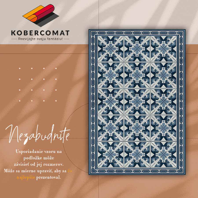 Fashionable vinyl rug Geometric rhombuses