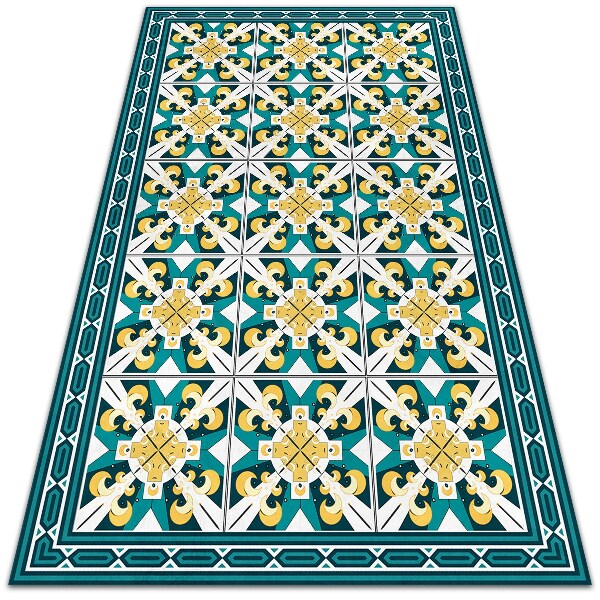 Fashionable vinyl rug Geometric rhombuses