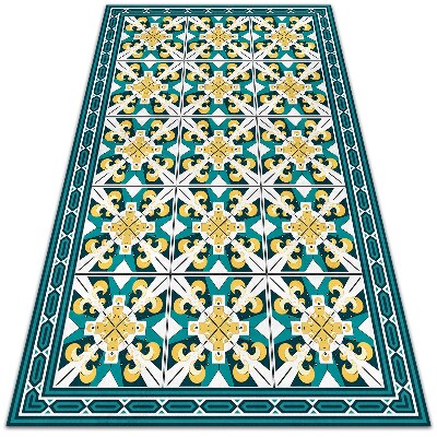 Fashionable vinyl rug Geometric rhombuses