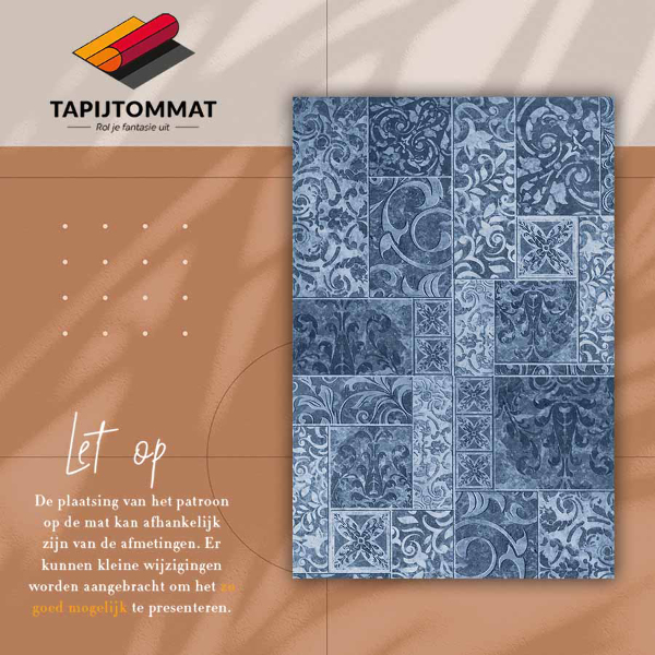 Universal vinyl rug Antique tiles