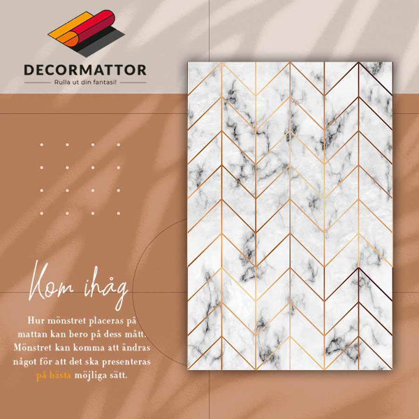 Universal vinyl rug Herringbone marble