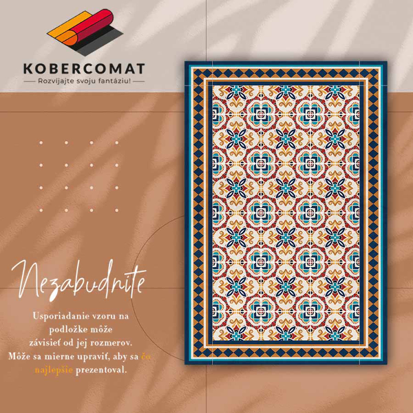 Universal vinyl carpet Floral geometry