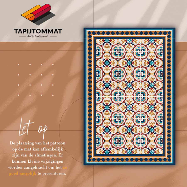 Universal vinyl carpet Floral geometry
