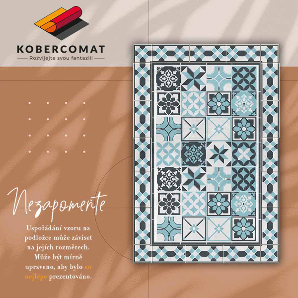Vinyl carpet Three-color geometry