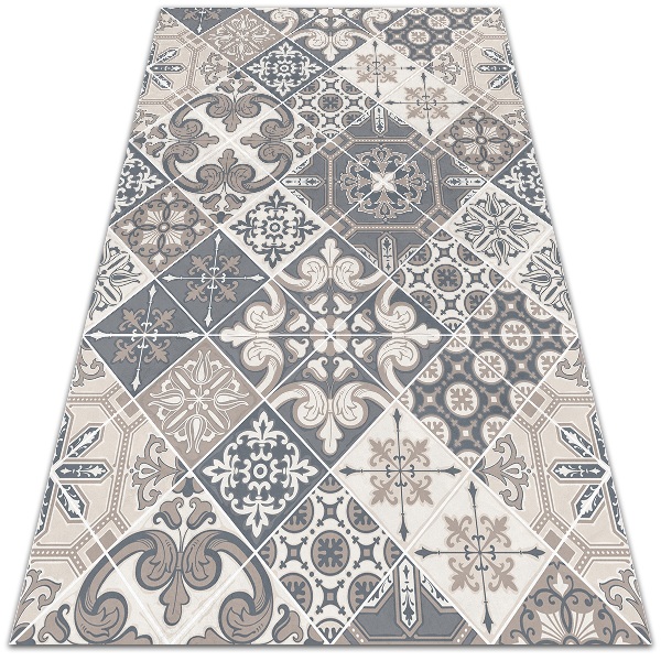 Fashionable vinyl rug Catalan flowers