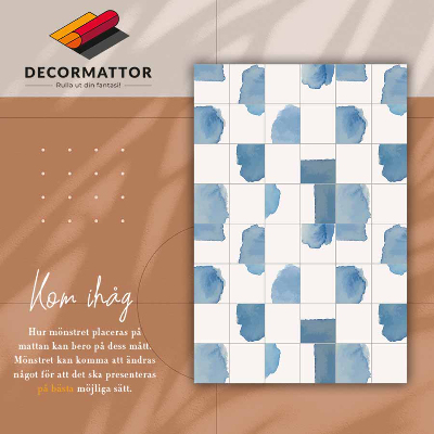 Indoor vinyl PVC carpet Watercolor cubes