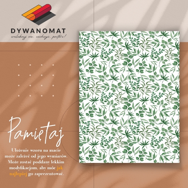 Interior PVC rug Fine leaves