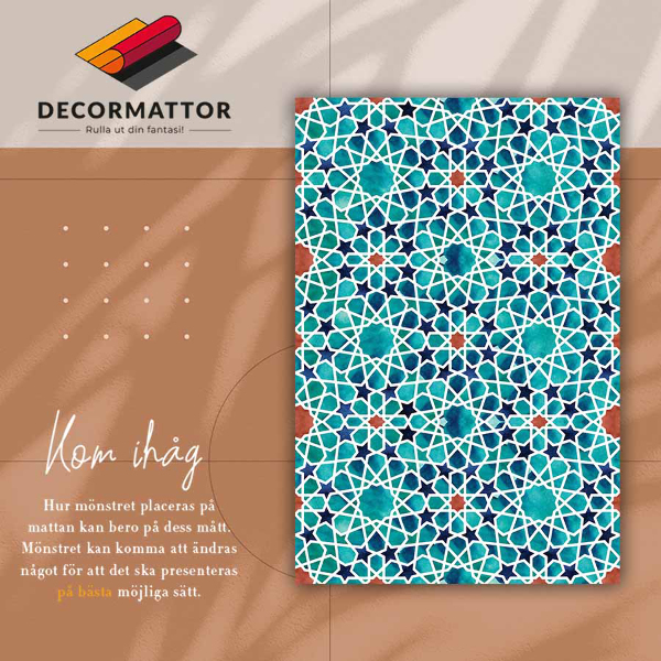 Vinyl floor rug Geometric stars