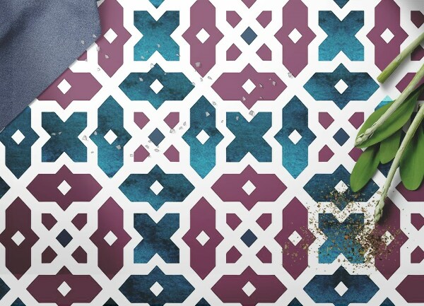Vinyl rug Geometric shapes