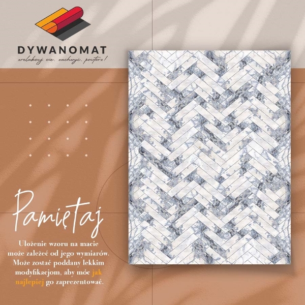 Universal vinyl rug Herringbone marble