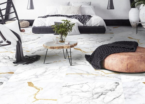 Indoor vinyl PVC carpet Marble tiles