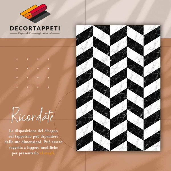 Indoor vinyl PVC carpet Marble herringbone