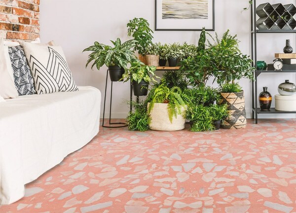 Indoor vinyl rug Marble