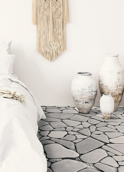 Interior PVC rug Large stones