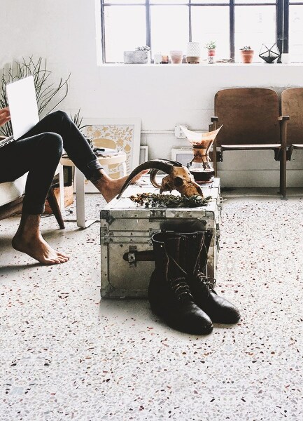 Universal vinyl rug Patterned marble