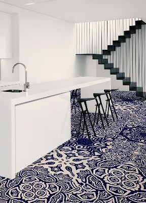 Universal vinyl carpet Spanish tiles