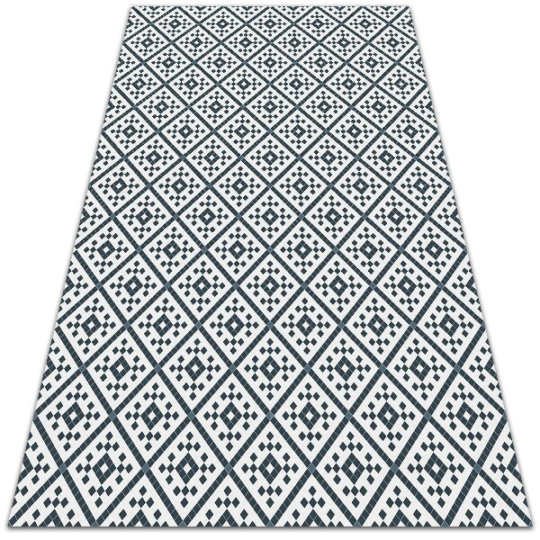 Fashionable vinyl rug Geometric rhombuses