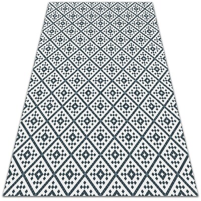 Fashionable vinyl rug Geometric rhombuses