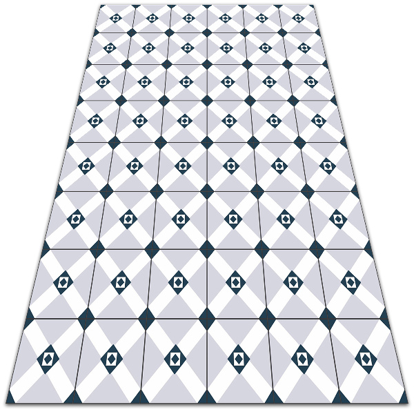 Fashionable vinyl rug Geometric rhombuses