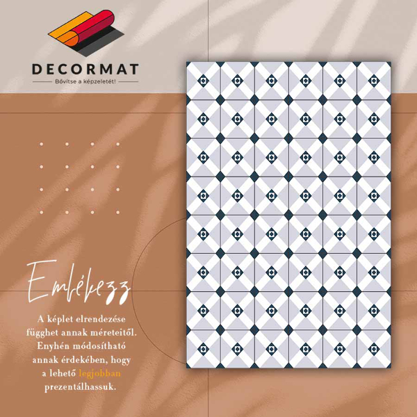 Fashionable vinyl rug Geometric rhombuses