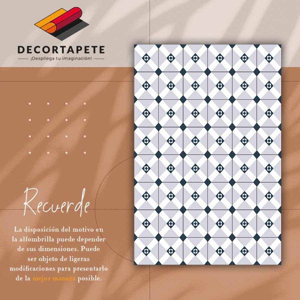 Fashionable vinyl rug Geometric rhombuses