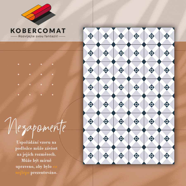 Fashionable vinyl rug Geometric rhombuses
