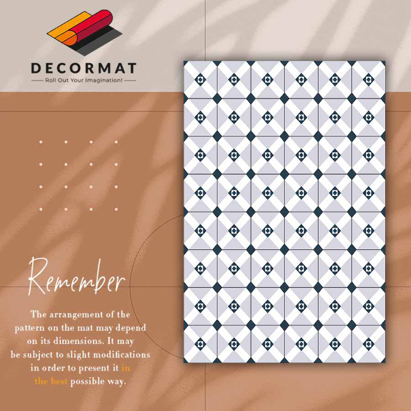 Fashionable vinyl rug Geometric rhombuses