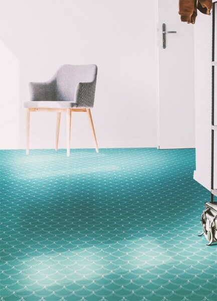 Fashionable vinyl rug Geometric scales