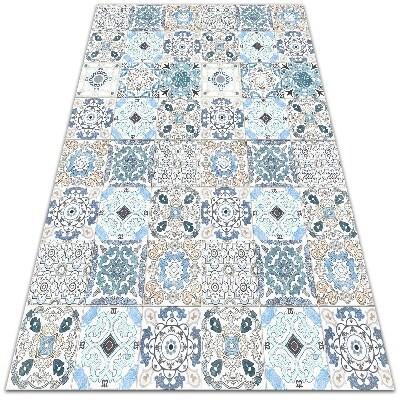 Fashionable vinyl rug Portuguese tiles