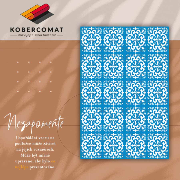 Fashionable vinyl rug Portuguese tiles