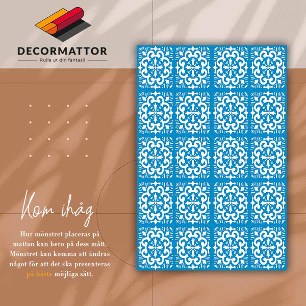 Fashionable vinyl rug Portuguese tiles