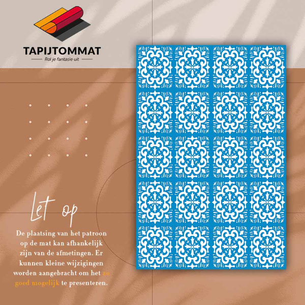 Fashionable vinyl rug Portuguese tiles