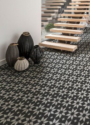 Indoor vinyl PVC carpet Spanish tiles