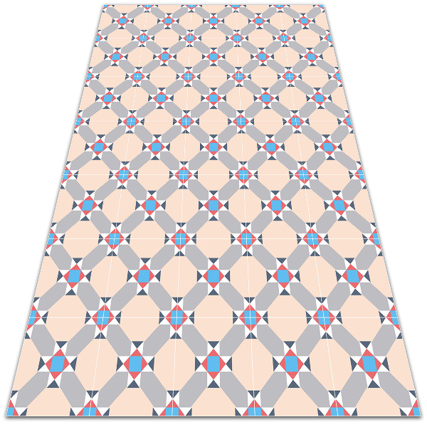 Indoor vinyl PVC carpet Moroccan rhombuses