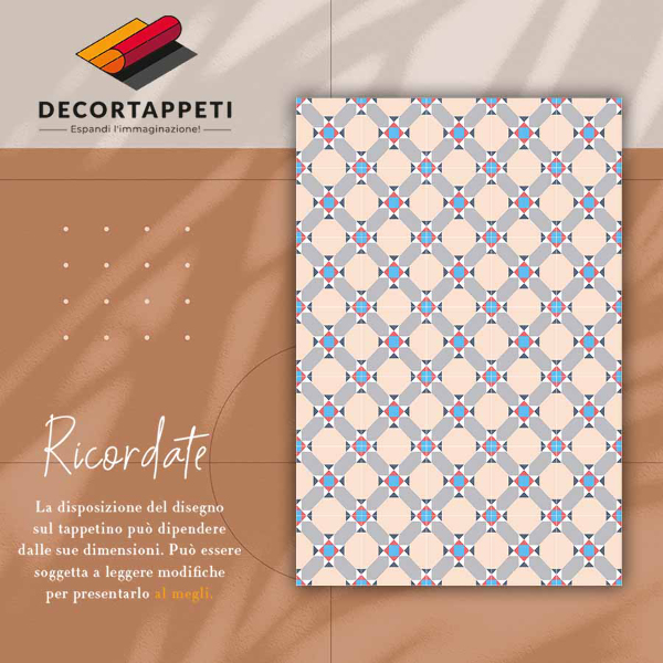 Indoor vinyl PVC carpet Moroccan rhombuses
