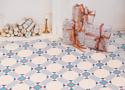 Indoor vinyl PVC carpet Moroccan rhombuses