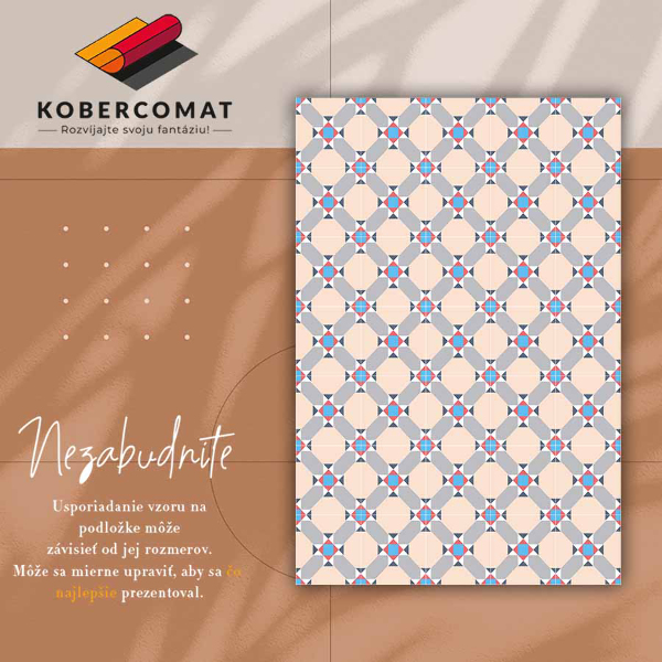 Indoor vinyl PVC carpet Moroccan rhombuses