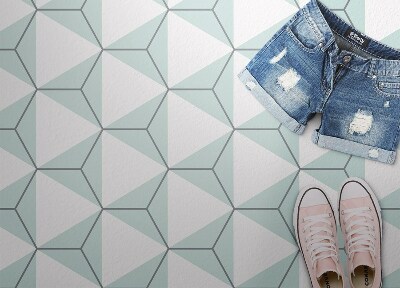 Universal vinyl carpet Watercolor hexagons